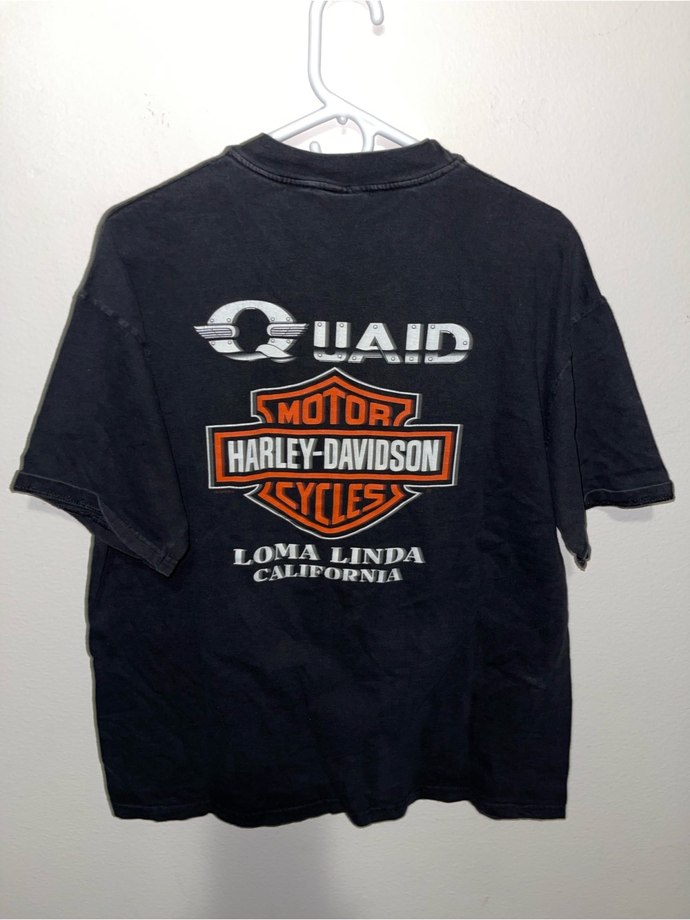 Vintage HARLEY DAVIDSON Black Hanes Beefy Short Sleeve T Shirt Size XL RN#15763